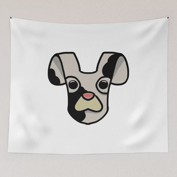 Item preview, Cute Spotted Dog Face – Black and Tan Puppy Sticker Art designed and sold by davidmalec.