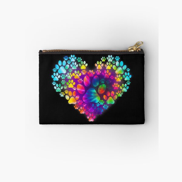 Item preview, Colorful Rainbow Paw Print Heart Art designed and sold by GiaoCalonas.