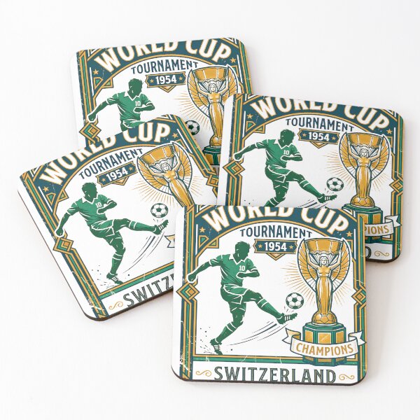 Item preview, Vintage World Cup 1954 Switzerland Retro Football Poster designed and sold by Koalangel.