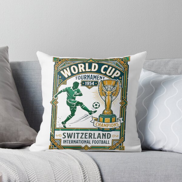 Item preview, Vintage World Cup 1954 Switzerland Retro Football Poster designed and sold by Koalangel.