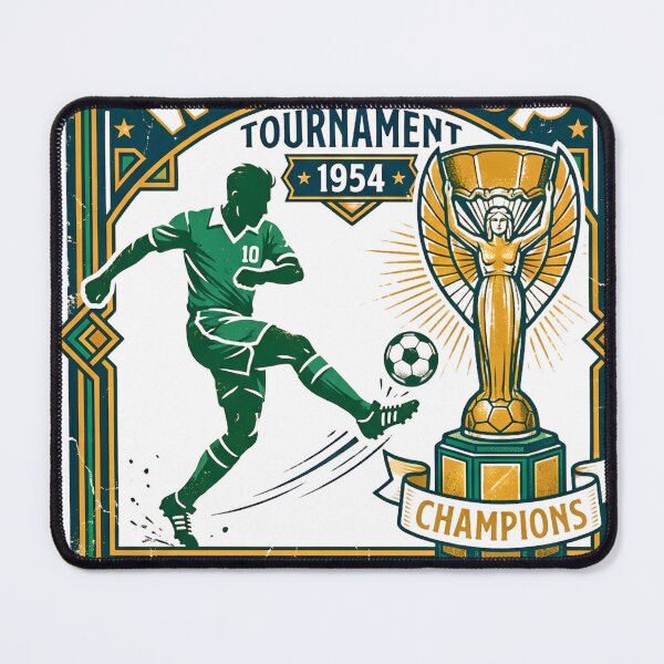 Item preview, Vintage World Cup 1954 Switzerland Retro Football Poster designed and sold by Koalangel.