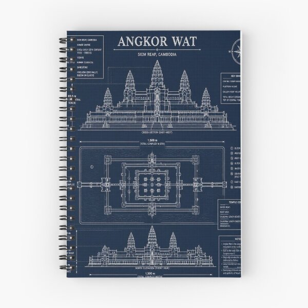 Item preview, Angkor Wat Blueprint designed and sold by SunnyDesign82.