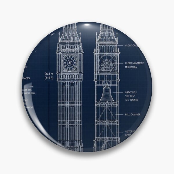 Item preview, Big Ben Blueprint designed and sold by SunnyDesign82.