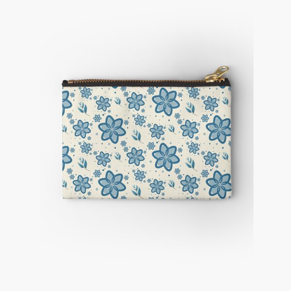 Item preview, Soft Blue Floral Bloom Pattern on Cream designed and sold by SeJaa.