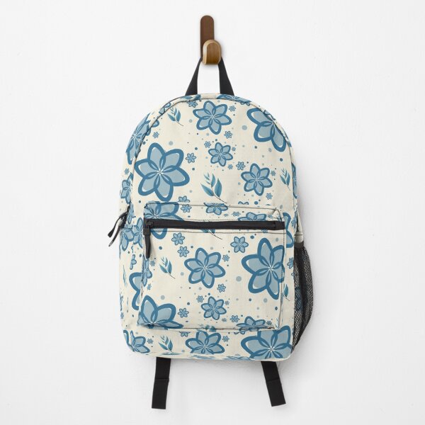 Item preview, Soft Blue Floral Bloom Pattern on Cream designed and sold by SeJaa.