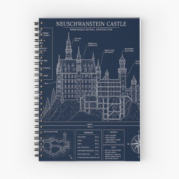 Item preview, Neuschwanstein Castle Blueprint designed and sold by SunnyDesign82.