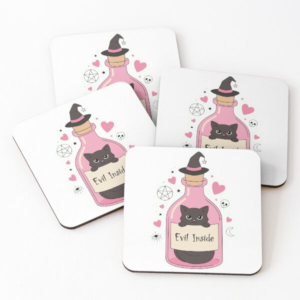 Item preview, Cute Gothic Black Cat Potion Bottle Sticker | Kawaii Witchcore Halloween Design designed and sold by Mahilis.