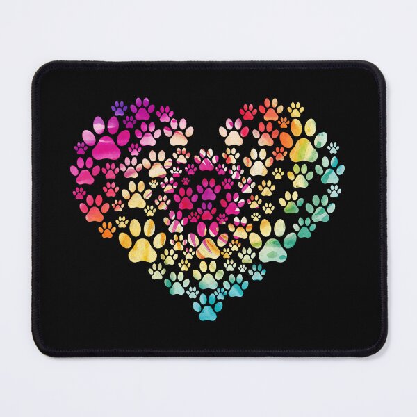 Item preview, Colorful Watercolor Paw Print Heart Art designed and sold by GiaoCalonas.