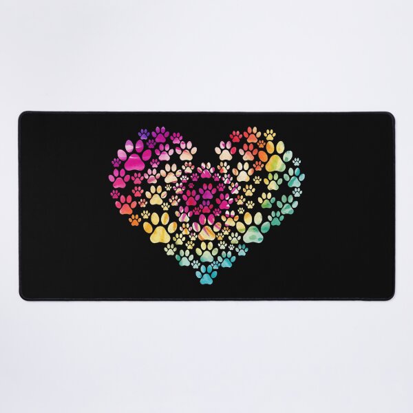 Item preview, Colorful Watercolor Paw Print Heart Art designed and sold by GiaoCalonas.