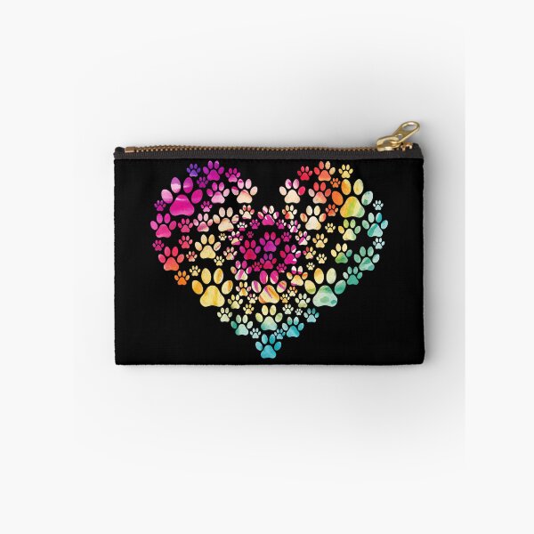 Item preview, Colorful Watercolor Paw Print Heart Art designed and sold by GiaoCalonas.