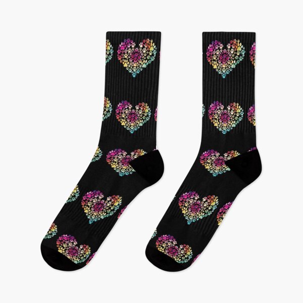 Item preview, Colorful Watercolor Paw Print Heart Art designed and sold by GiaoCalonas.