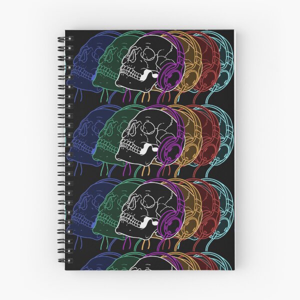 Item preview, Rainbow Skull Streamer Headphones – Glitch Alt Goth Design designed and sold by ShirtRemarks.