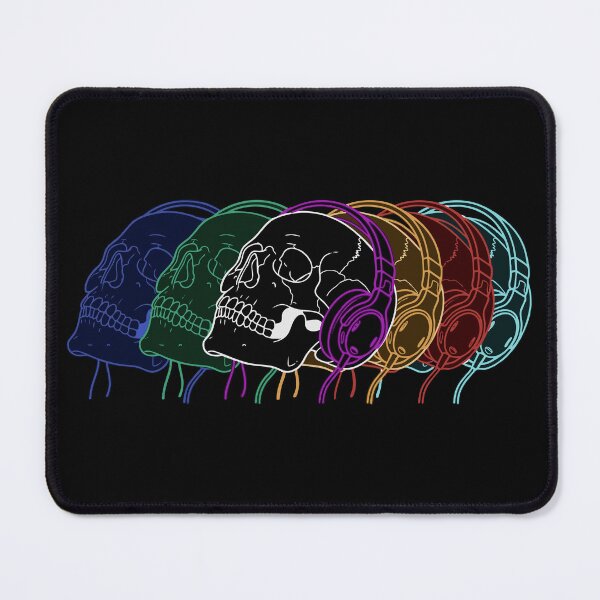 Item preview, Rainbow Skull Streamer Headphones – Glitch Alt Goth Design designed and sold by ShirtRemarks.