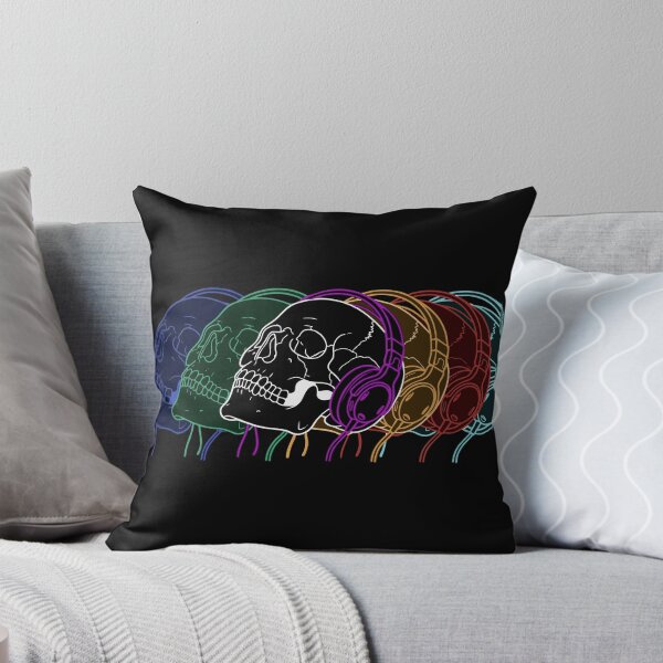Item preview, Rainbow Skull Streamer Headphones – Glitch Alt Goth Design designed and sold by ShirtRemarks.