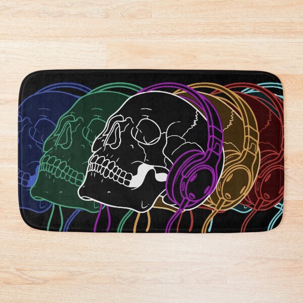 Item preview, Rainbow Skull Streamer Headphones – Glitch Alt Goth Design designed and sold by ShirtRemarks.