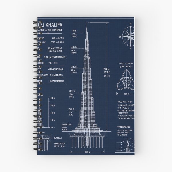 Item preview, Burj Khalifa Blueprint designed and sold by SunnyDesign82.