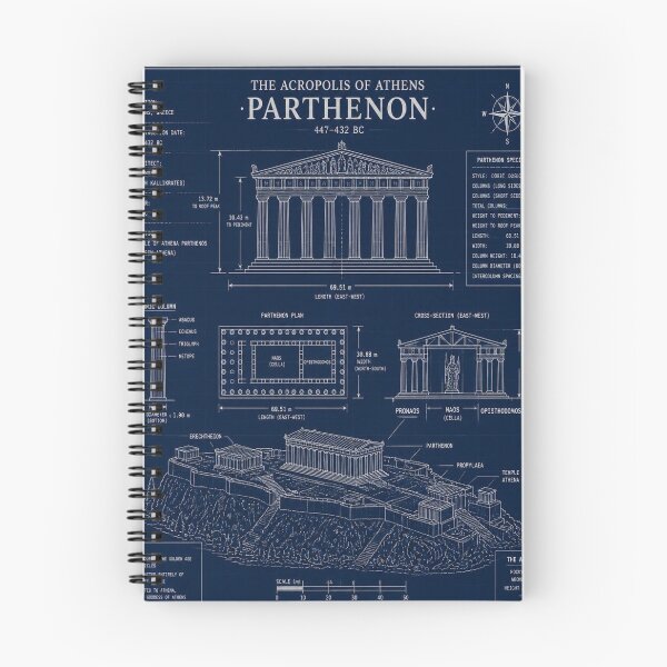 Item preview, Parthenon Acropolis Blueprint designed and sold by SunnyDesign82.