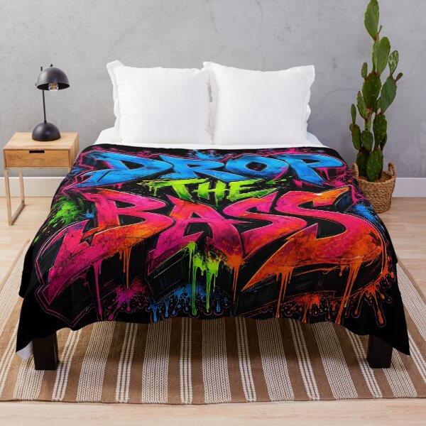 Item preview, Drop The Bass – Neon Graffiti Impact designed and sold by RH Design Lab.