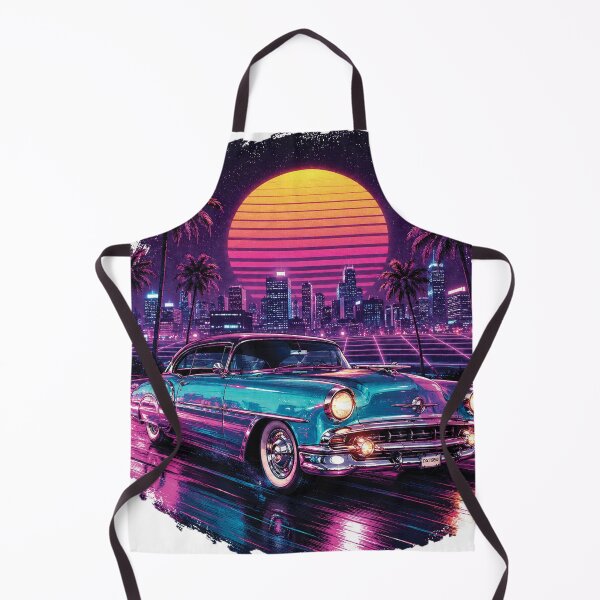 Item preview, Retro Neon Vintage Cruiser Car Synthwave Sunset | 80s Retro Classic Car T-Shirt Design designed and sold by Graphic Therapist.