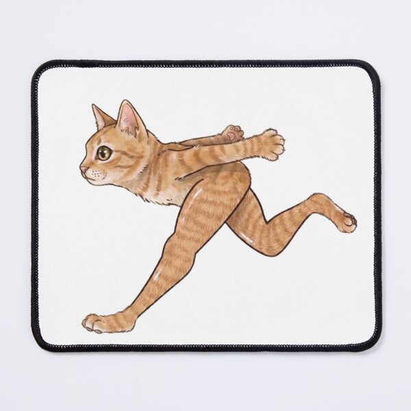 Item preview, Funny Running Cat With Human Legs Illustration designed and sold by Ahmedsyde.