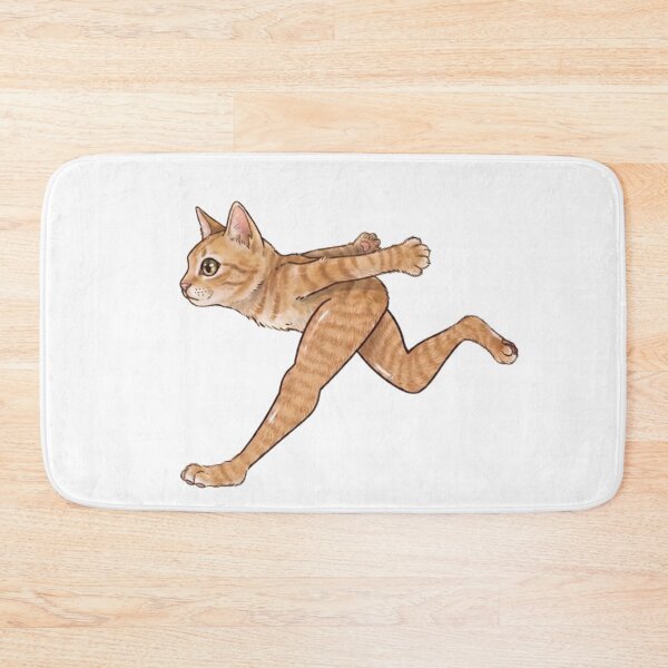 Item preview, Funny Running Cat With Human Legs Illustration designed and sold by Ahmedsyde.