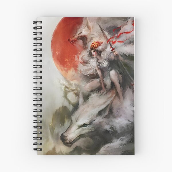 Item preview, Cute kawaii art girl [[momonokes's]] -%[ghiblis]%- ride wolf aways  designed and sold by uwwooshop.