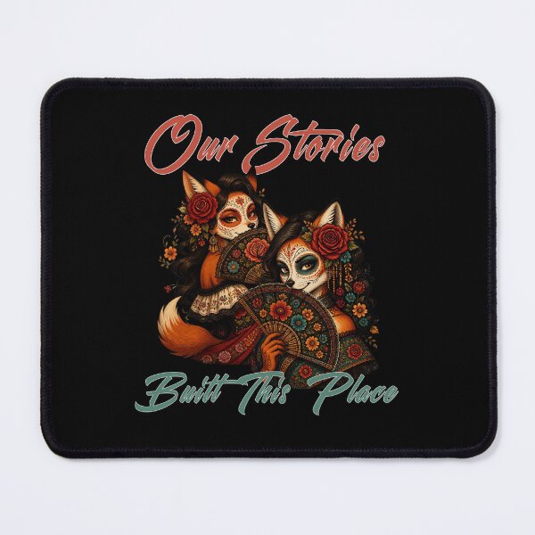 Item preview, Our Stories Built This Place - Elegant Sugar Skull Foxes designed and sold by tellia-kallisto.