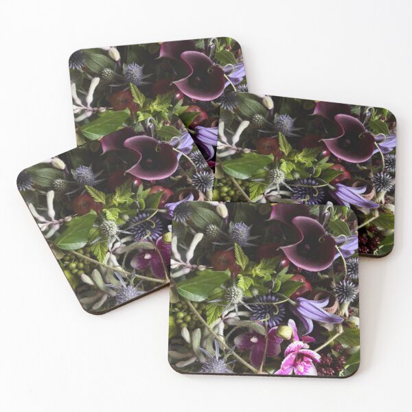 Item preview, Moody Dark Floral Arrangement Art designed and sold by PapoBotanica.