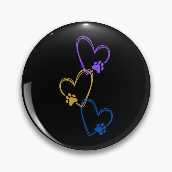 Item preview, Minimalist Triple Heart Pet Paw Print Art designed and sold by GiaoCalonas.