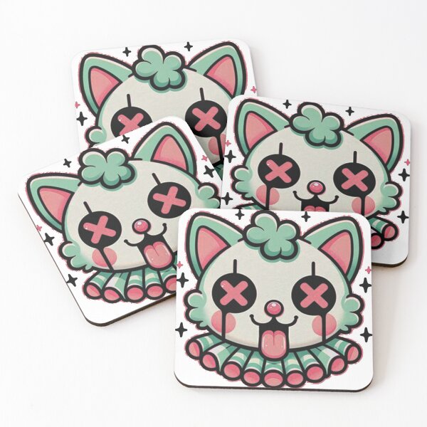 Item preview, Creepy Pastel Clown Cat Illustration designed and sold by erfazanitika.