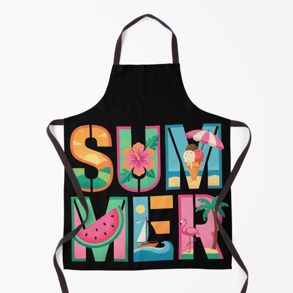 Item preview, Retro Summer Typography with Beach, Watermelon, Flamingo and Tropical  designed and sold by fawzimorsy.