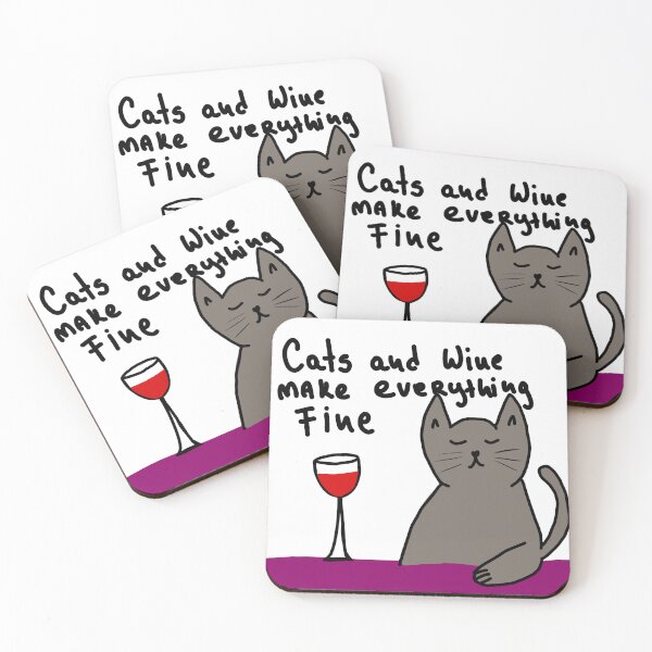 Item preview, cats and wine make every THING fine designed and sold by Kasia1987t.