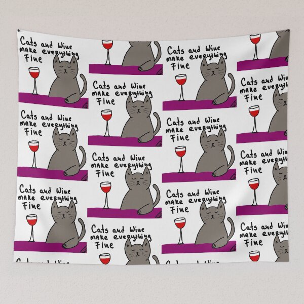 Item preview, cats and wine make every THING fine designed and sold by Kasia1987t.