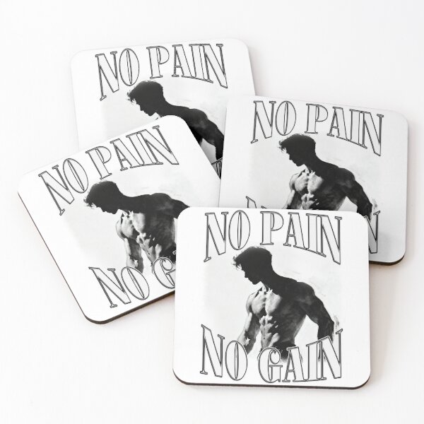 Item preview, No Pain No Gain Motivational Gym Quote designed and sold by bngfx.