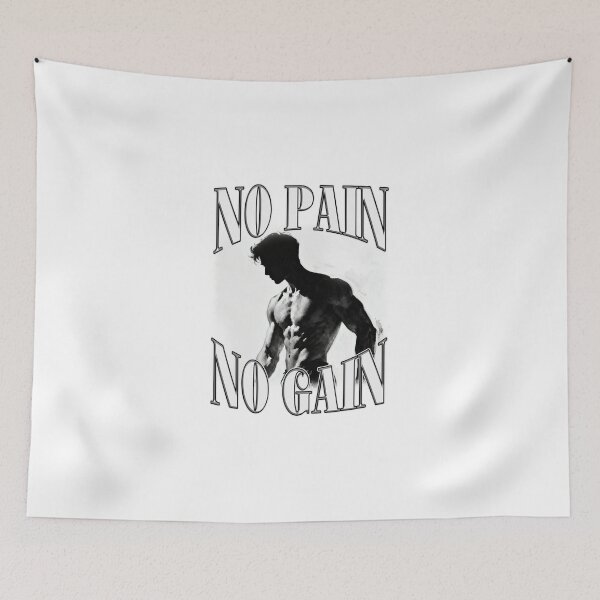 Item preview, No Pain No Gain Motivational Gym Quote designed and sold by bngfx.