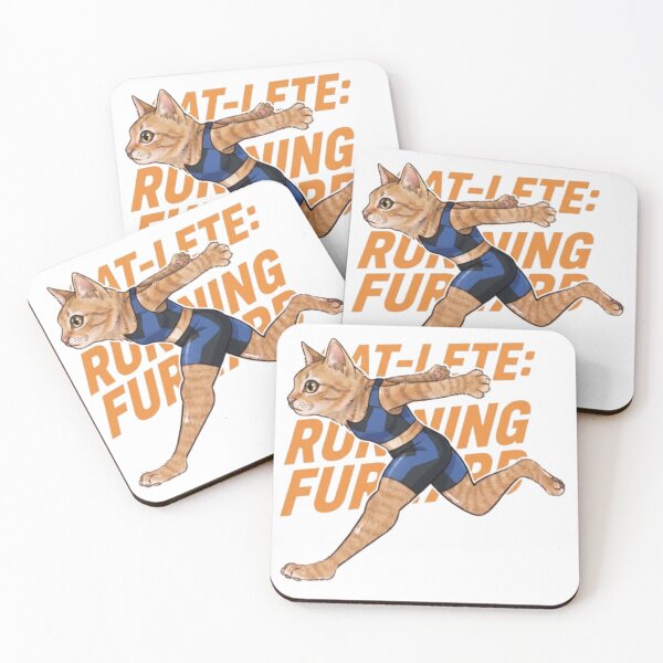 Item preview, Cat-lete Running Forward Sports Aesthetic Illustration designed and sold by Ahmedsyde.