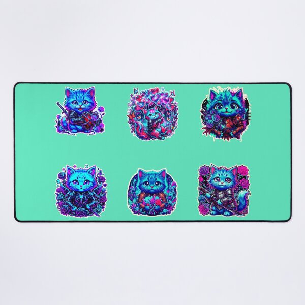 Item preview, Cute Cat Stickers Pack – Kawaii Kitten Set for Laptop, Phone & School Supplies designed and sold by Cyber-ART-Studio.