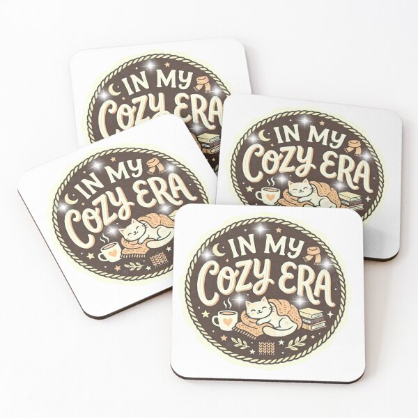 Item preview, In My Cozy Era | Cute Cozy Cat Coffee & Books Aesthetic designed and sold by Palette & Hue.