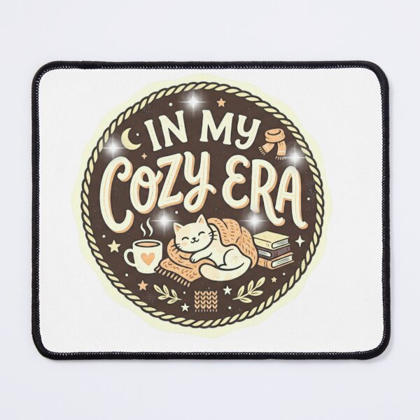 Item preview, In My Cozy Era | Cute Cozy Cat Coffee & Books Aesthetic designed and sold by Palette & Hue.