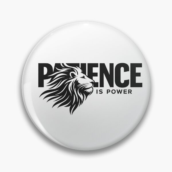 Item preview, Patience Is Power Lion Typography Design designed and sold by Presshue.