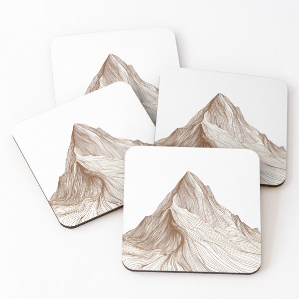 Item preview, Minimalist Topographic Mountain Line Art Abstract designed and sold by ThunderRed.