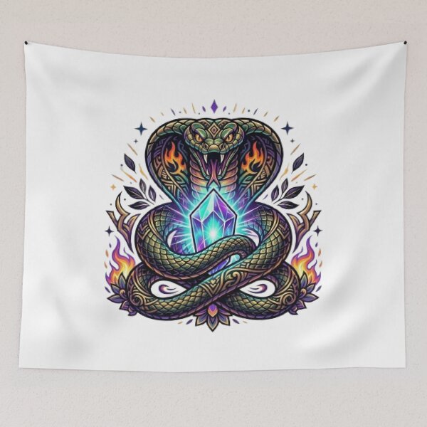 Item preview, Mystic King Cobra T-Shirt Snake Art Fantasy Serpent Vector Design designed and sold by Faisal  Shah.