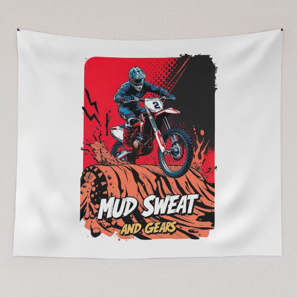 Item preview, Pop Art Off Road Racing Enduro Motorcycle Graphic Art designed and sold by RevUpDesign.