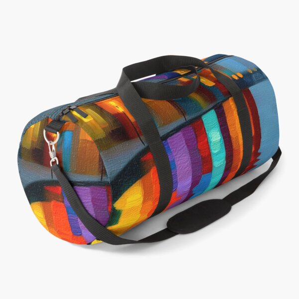Item preview, Vibrant Night Cityscape Water Reflection Impasto Art designed and sold by colorful-white.