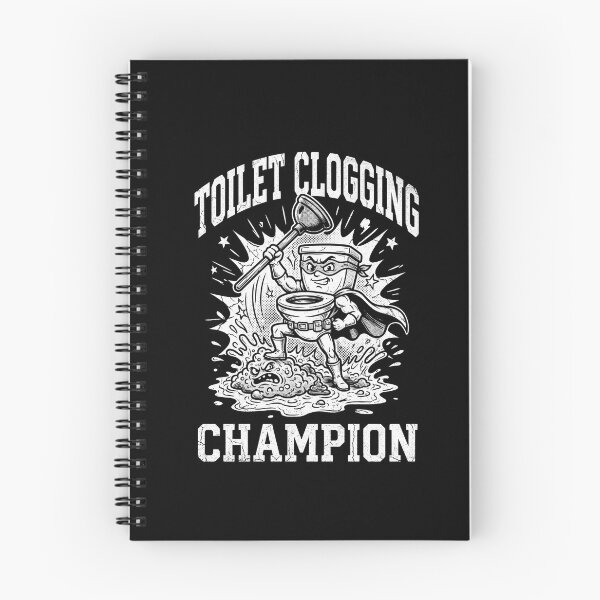 Item preview, Toilet Clogging Champion Superhero Bathroom Humor designed and sold by dudelinart.