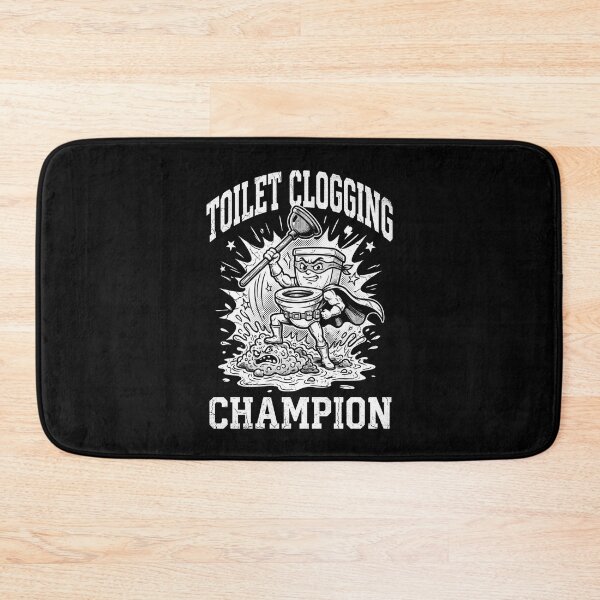 Item preview, Toilet Clogging Champion Superhero Bathroom Humor designed and sold by dudelinart.