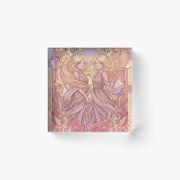 Item preview, Gemini Zodiac Twins Anime Art | Gemini Energy Celestial Angel Goddesses | Pastel Astrology Illustration | Horoscope Wall Art | Gemini Birthday Gift | Fantasy Zodiac Decor designed and sold by RSDigitalPrintDesign.