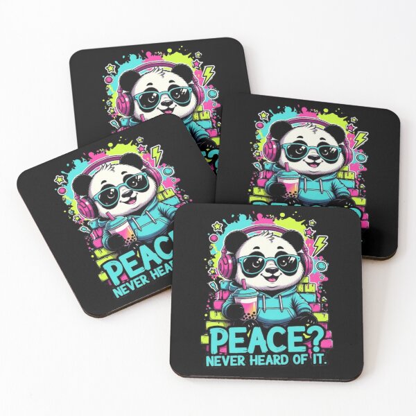 Item preview, Peace? Never Heard of It – Cool Panda Street Art designed and sold by Dogandesighn.