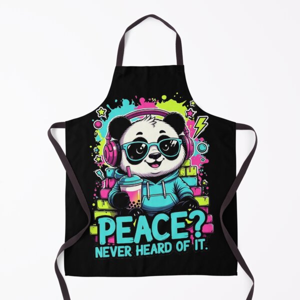 Item preview, Peace? Never Heard of It – Cool Panda Street Art designed and sold by Dogandesighn.