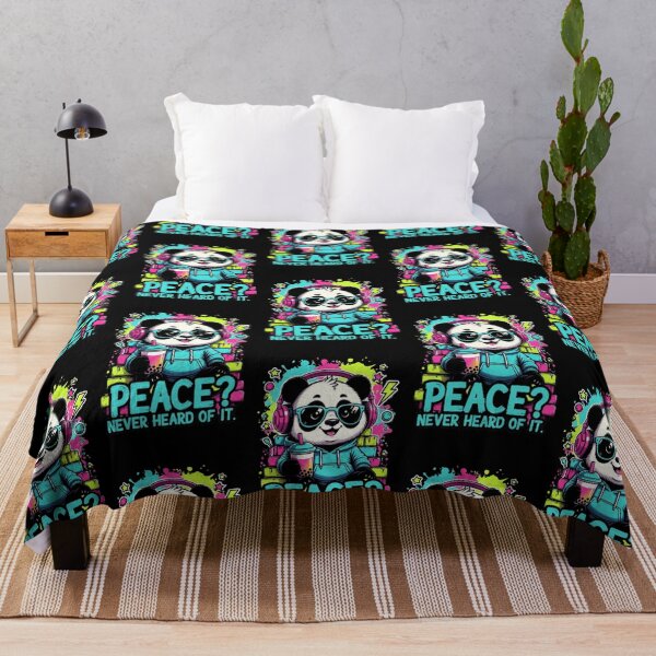 Item preview, Peace? Never Heard of It – Cool Panda Street Art designed and sold by Dogandesighn.